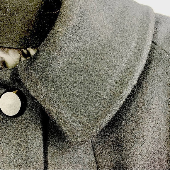 VINTAGE Union Made Retro Black Single-Breasted Wool Midi-Princess Swing‎ Coat - Picture 3 of 13